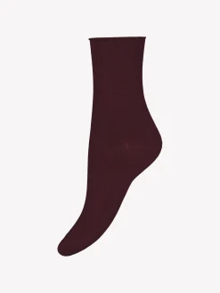 BAMBOO COMFORT TOP nilkkasukat, 3 paria - viininpunainen