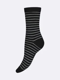 COTTON BASIC nilkkasukat, 5 paria - mustavalkoinen