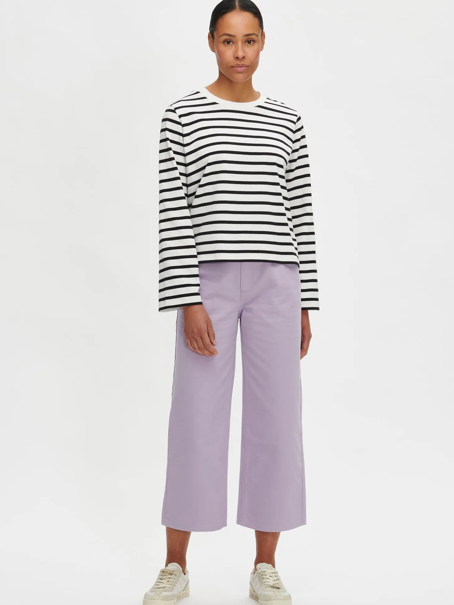 CROPPED LEVEE farkut - lila