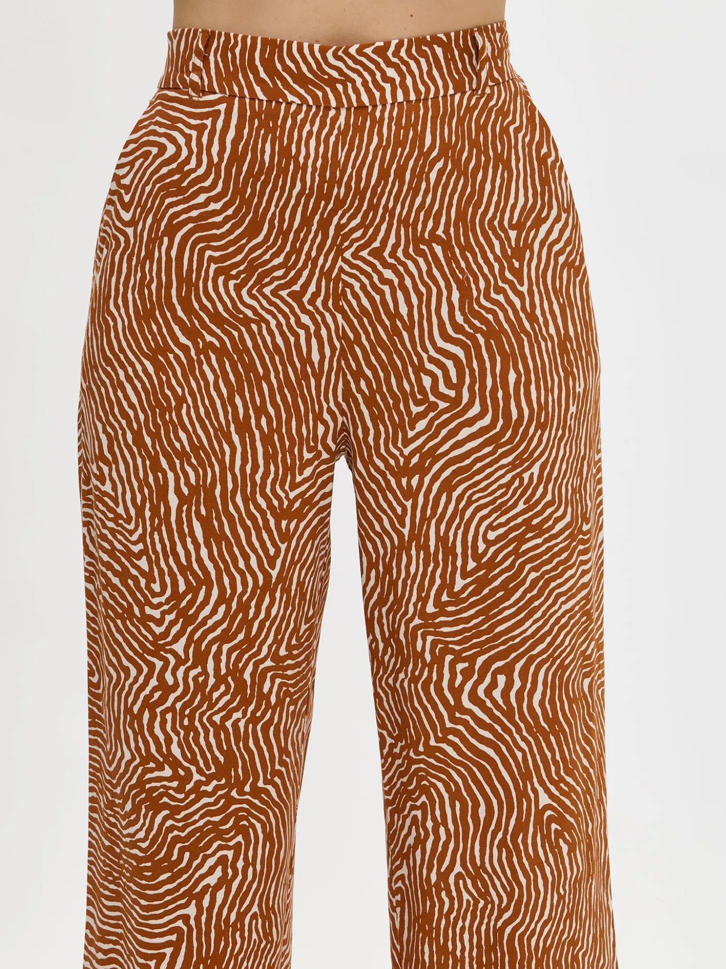 JÄLKI culottes-housut - ruskea