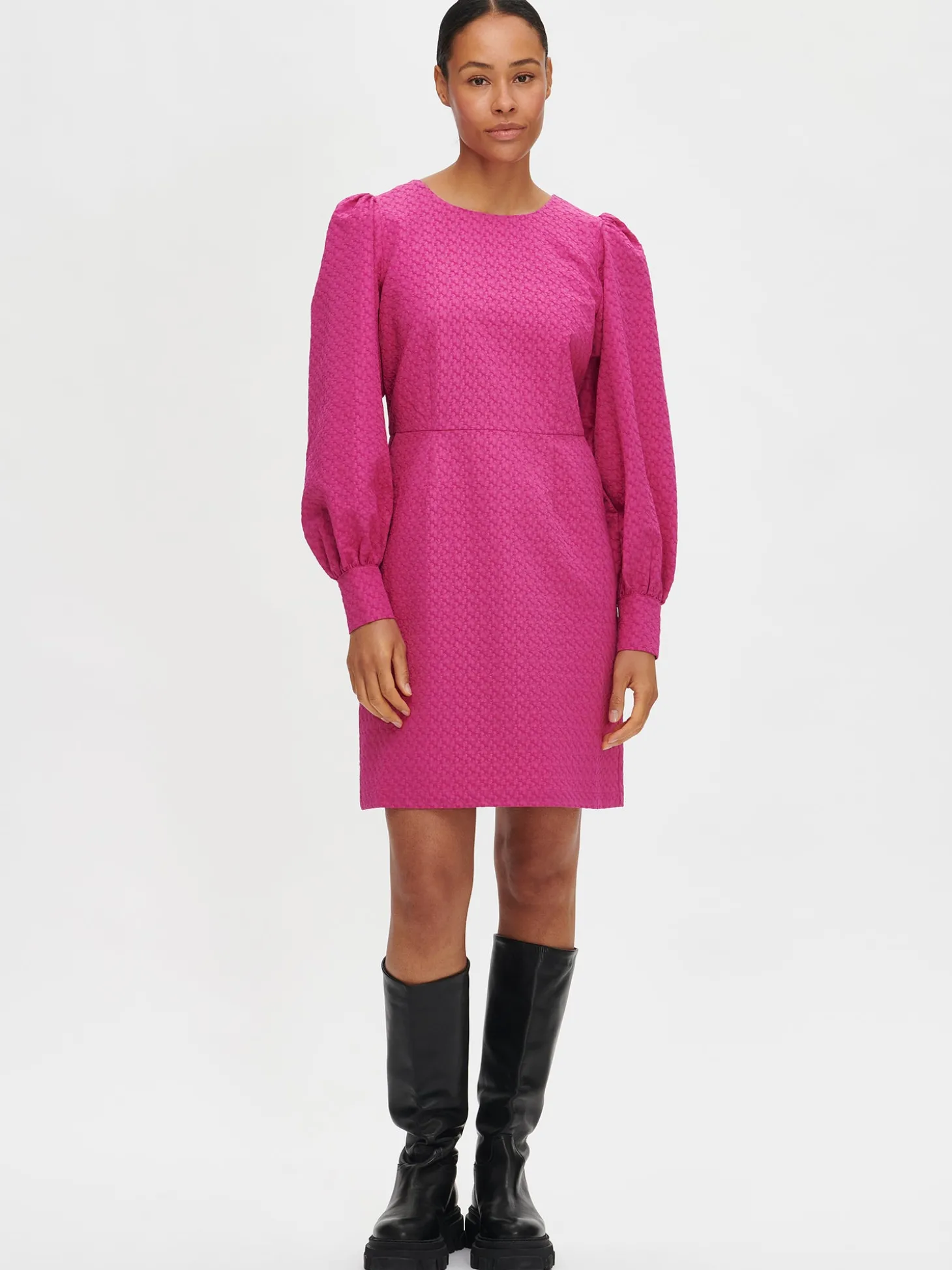 RELIEFI pitkähihainen mekko - pinkki