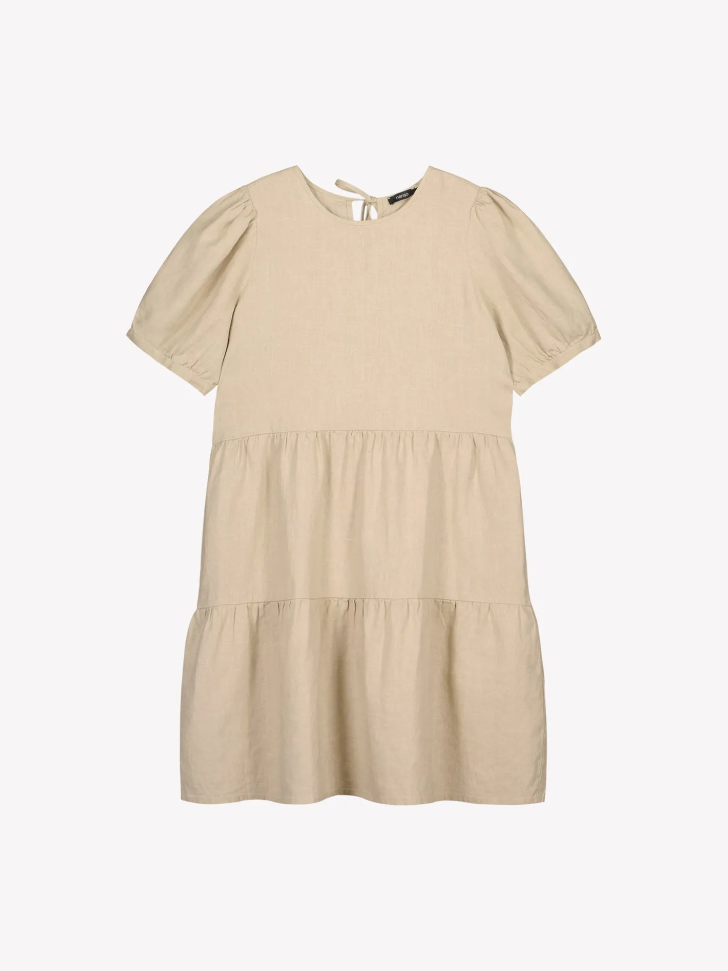 SARASTUS lyhyt pellavamekko - beige