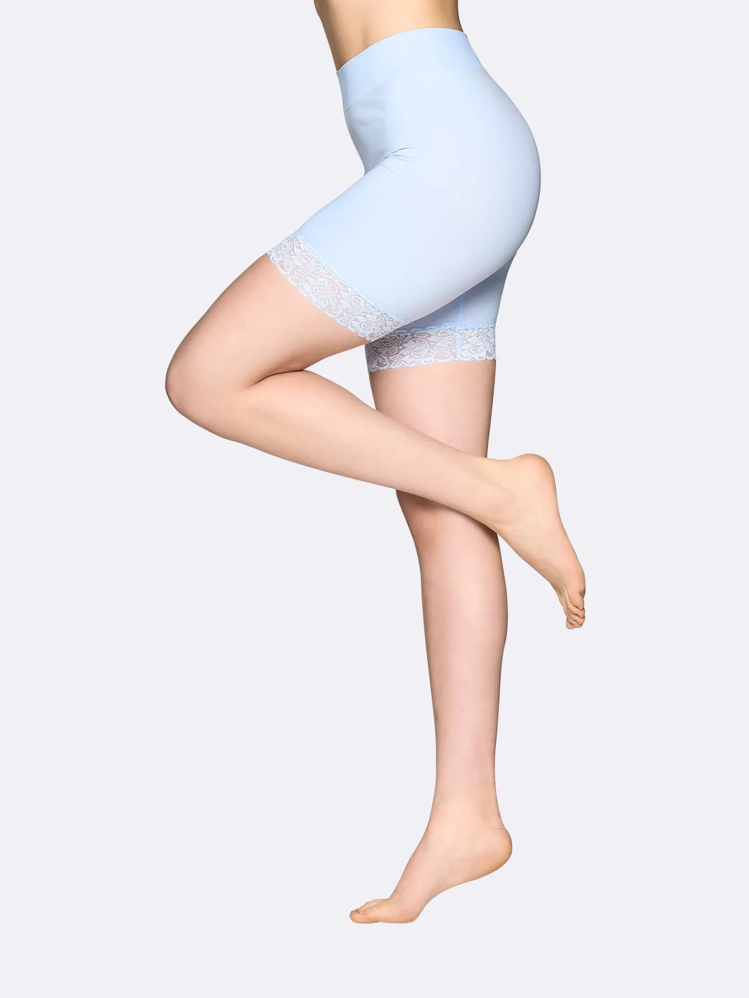 SEAMLESS LACE SHORT leggingsit - sininen
